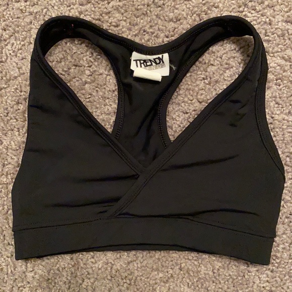 Girls Youth Small Floral Lace Back Sports Bra - Picture 2 of 3